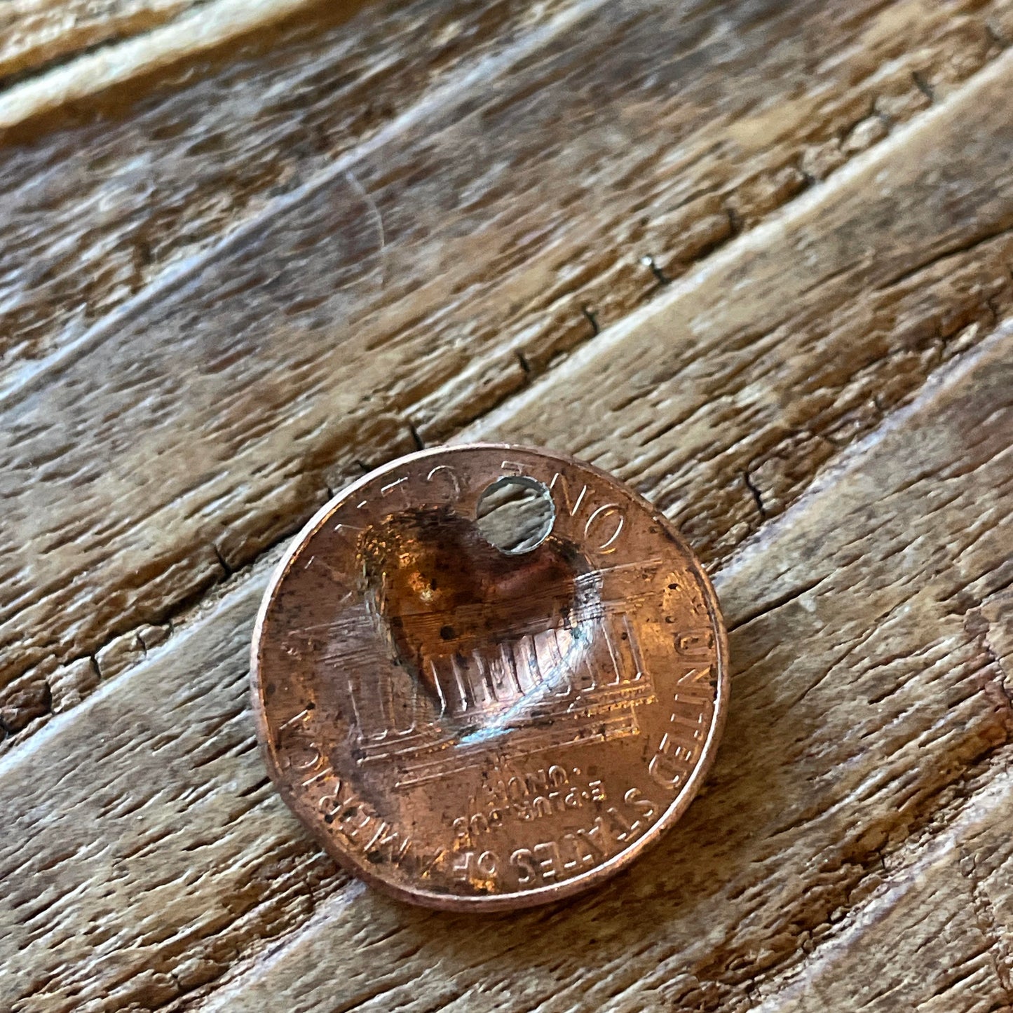 Embossed heart wedding penny